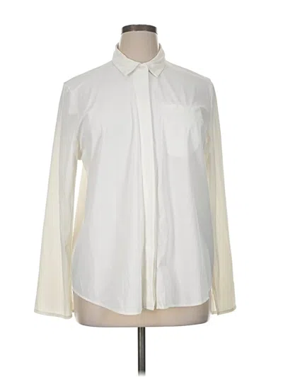 Pre-owned Bagatelle Long Sleeve Blouse In White