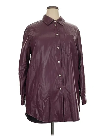 Pre-owned Bagatelle Long Sleeve Button Down Shirt In Burgundy