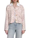 Bagatelle Mixed Collar Cropped Jacket In Multi