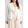 Bagatelle Mixed Media Moto Jacket In White