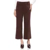 Bagatelle Patch Pocket Faux Leather Crop Wide Leg Pants In Brown