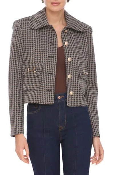 Bagatelle Plaid Cropped Jacket In Multi