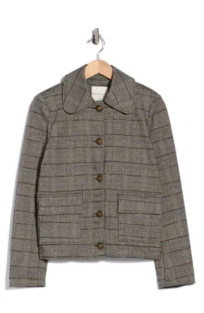 Bagatelle Plaid Cropped Jacket In Gray