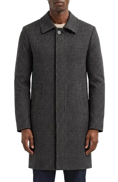 Bagatelle Plaid Wool Blend Coat In Gray