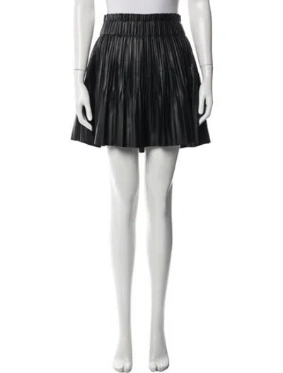 Pre-owned Bagatelle Pleated Accents Mini Skirt In Black