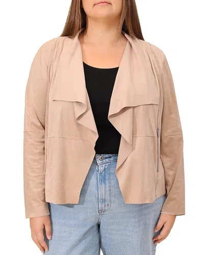 Bagatelle Plus Draped Jacket In Mushroom