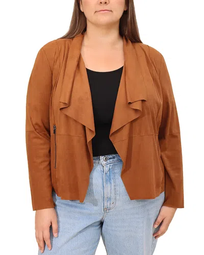 Bagatelle Plus Draped Jacket In Sienna