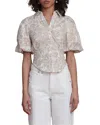Bagatelle Puff Sleeve Corset Top In Pattern