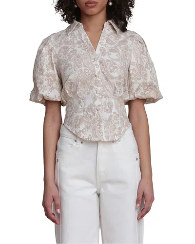 Bagatelle Puff Sleeve Corset Top In Pattern