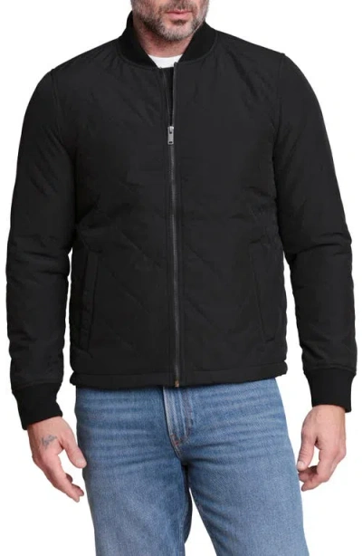 Bagatelle Quilted Bomber Jacket In Black
