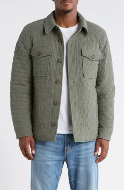 Bagatelle Quilted Shirt Jacket In Gray