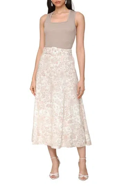 Bagatelle Ribbed Tank & Paisley Midi Skirt Set