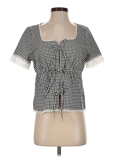 Bagatelle Short Sleeve Blouse In Black