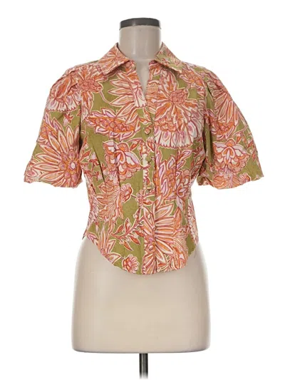 Pre-owned Bagatelle Short Sleeve Blouse In Orange