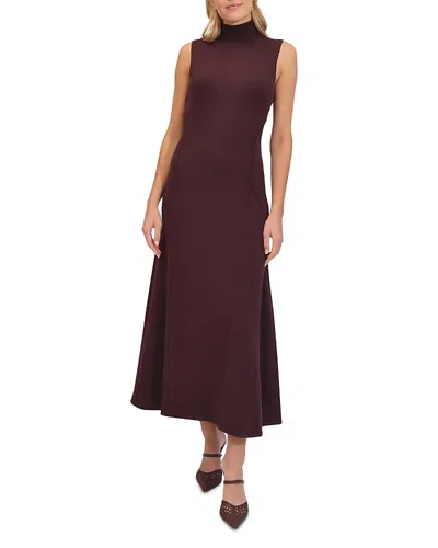 Bagatelle Sleeveless Turtleneck Dress In Chocolate