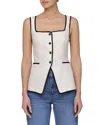 Bagatelle Square Neck Vest In White