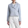 Bagatelle Stripe Moto Jacket In Blue