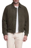 Bagatelle Suede Bomber Jacket In Multi