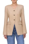 Bagatelle V-neck Longline Blazer In Brown