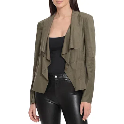 Bagatelle Plus Draped Jacket In Green