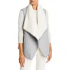 Bagatelle Womens Fleece Faux Fur Vest In Gray