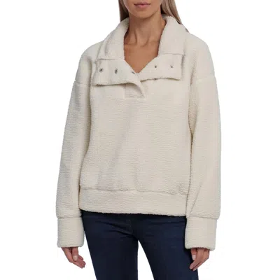 Bagatelle Womens Fleece Snap Pullover Sweater In Multi