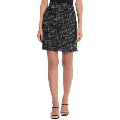 Bagatelle Womens Tweed Metallic Mini Skirt In Multi