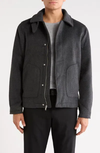 Bagatelle Wool Blend Blouson Jacket In Black