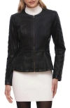 Bagatelle Zip-up Faux Leather Jacket In Black