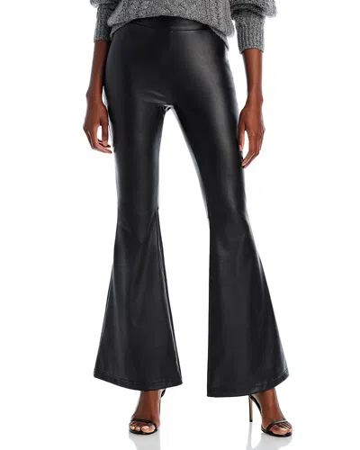 Bagatelle.nyc Bagatelle. Nyc Faux Leather Flare Leg Pants In Black