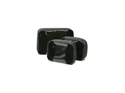 Baggallini 2 Medium / 1 Large Compression Cubes Handbags Thyme: One Size In Black