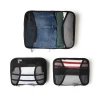Baggallini 2 Medium / 1 Large Compression Packing Cubes Travel Set In Black