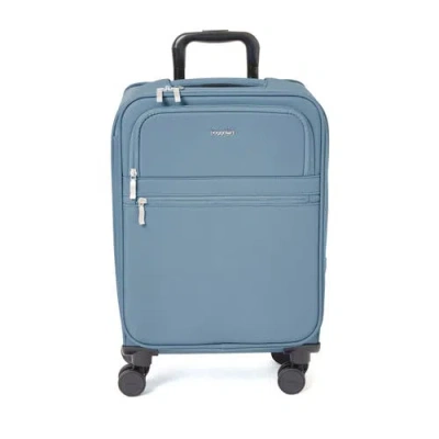 Baggallini 4 Wheel Carry-on Suitcase In Cornflower Twill