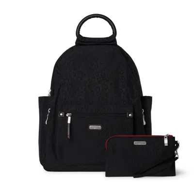 Baggallini All Day Backpack With Rfid Phone Wristlet In Red