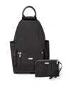 Baggallini All Day Backpack With Rfid Wristlet In Black