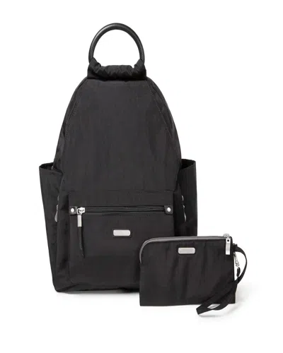 Baggallini All Day Backpack With Rfid Wristlet In Black