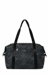 Baggallini All Day Large Duffel Weekender Bag In Midnight Blossom Print