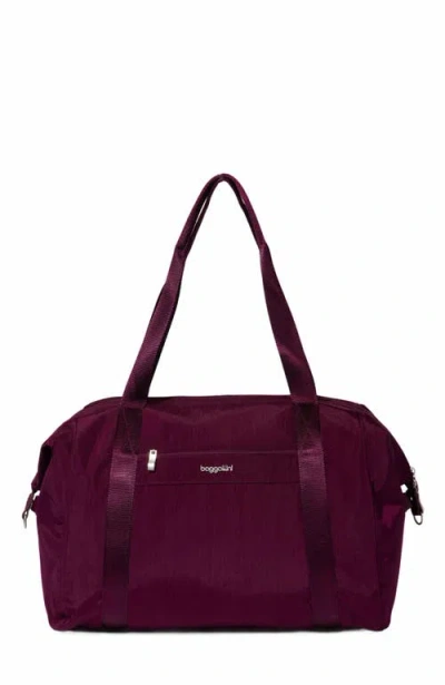 Baggallini All Day Large Duffel Weekender Bag In Mulberry