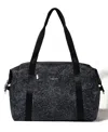 Baggallini All Day Large Duffel Weekender Bag In Midnight Blossom Print