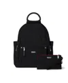 Baggallini All Day Rfid Phone Backpack In Black Cheetah Emboss