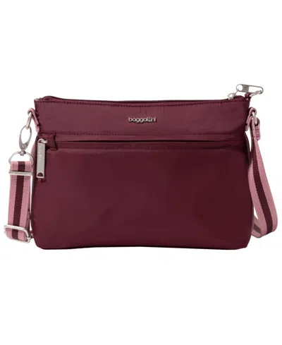Baggallini Anti-theft Memento Crossbody Bag In Jam,dusty Mauve