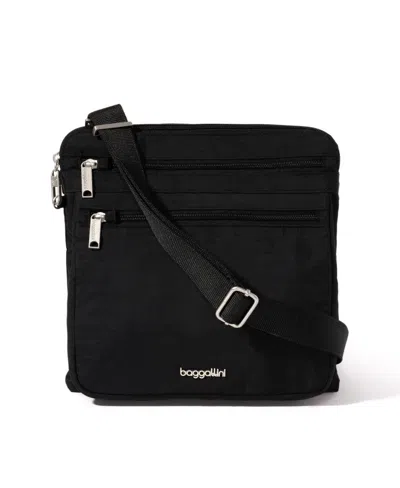 Baggallini Baggillini Securtex Anti-theft Large Crossbody Bag In Black