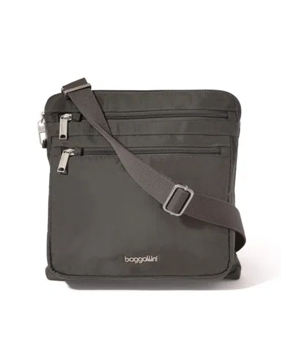 Baggallini Baggillini Securtex Anti-theft Large Crossbody Bag In Charcoal