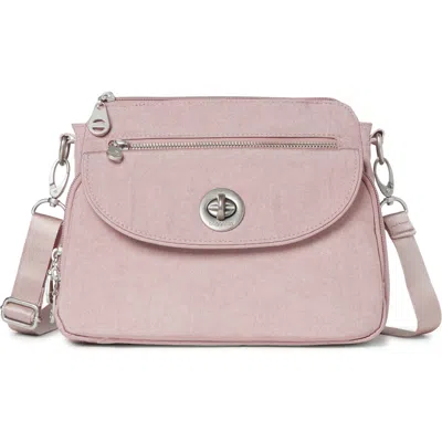 Baggallini Calais Travel Crossbody Bag In Blush Shimmer - Nylon
