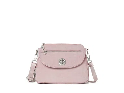 Baggallini Calais Crossbody Bag Cross Body Handbags Blush Shimmer: One Size In Pink
