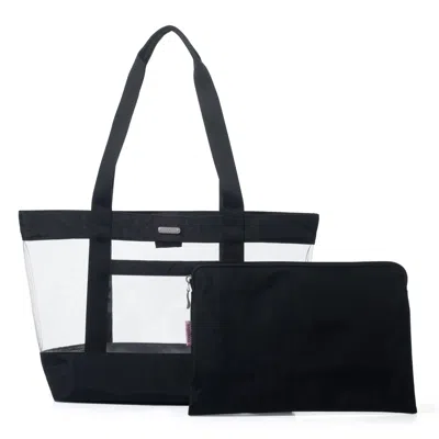 Baggallini Carry Away Clear Pouch Tote In Black
