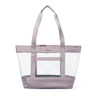 Baggallini Carry Away Clear Tote W/ Pouch In Pink
