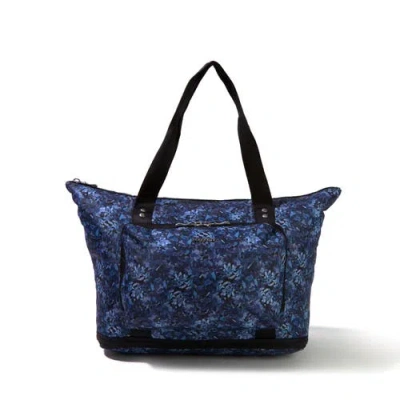 Baggallini Carryall Expandable Packable Weekender Tote Bag In Indigo Petal