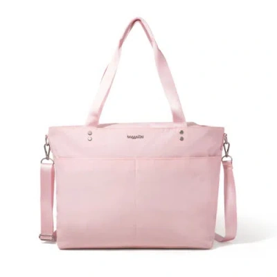 Baggallini Carryall Laptop Tote Bag In Bagg Pink