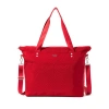Baggallini Carryall Laptop Tote Crossbody Bag In Crimson Red